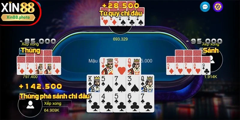 Rủ bạn bè tạo chiếu học cách đánh bài Binh Xập Xám