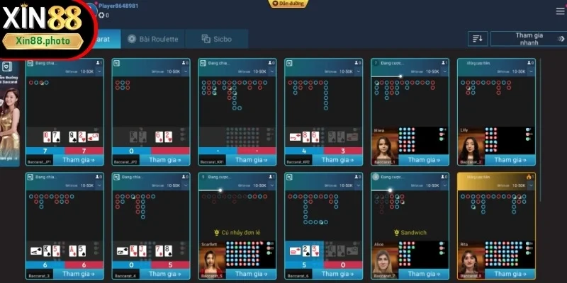 Nhiều trò chơi tại casino thu hút người chơi