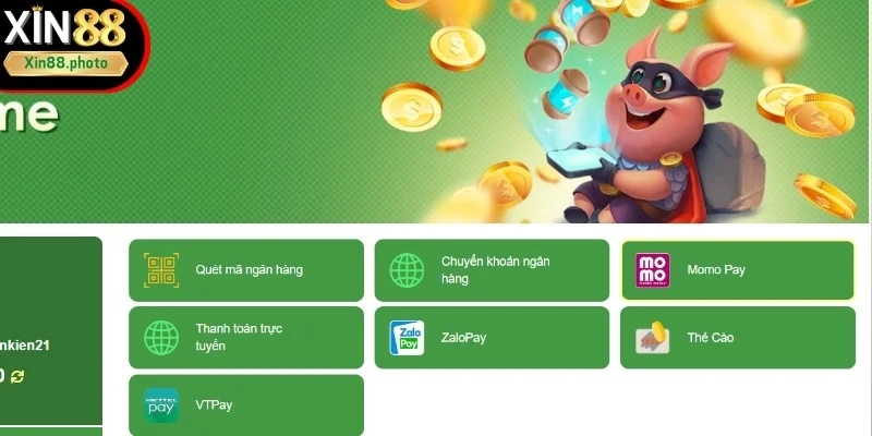 Quy trình nạp thêm vốn vào Xin88 đơn giản